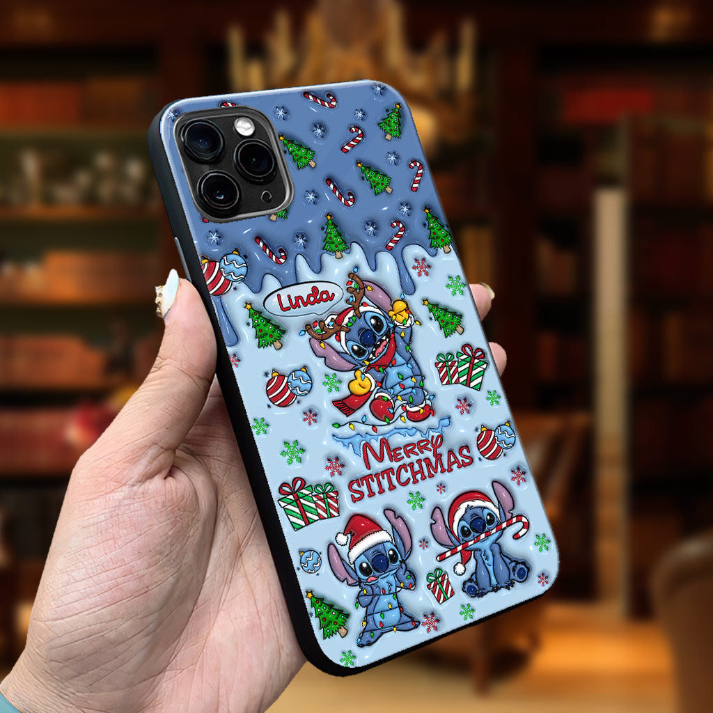 Merry Stichmas - Personalized Ohana Phone Case