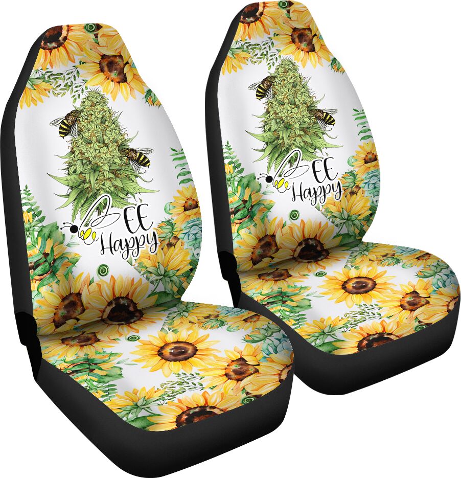 Bee Happy - Weed Seat Covers 0822
