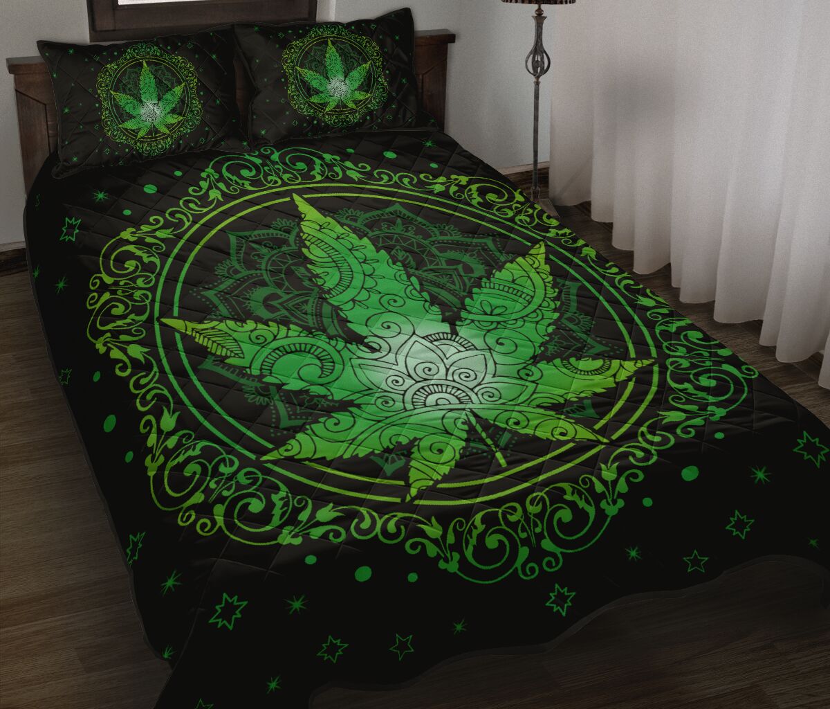 Green Leaf - Weed Quilt Set 0822