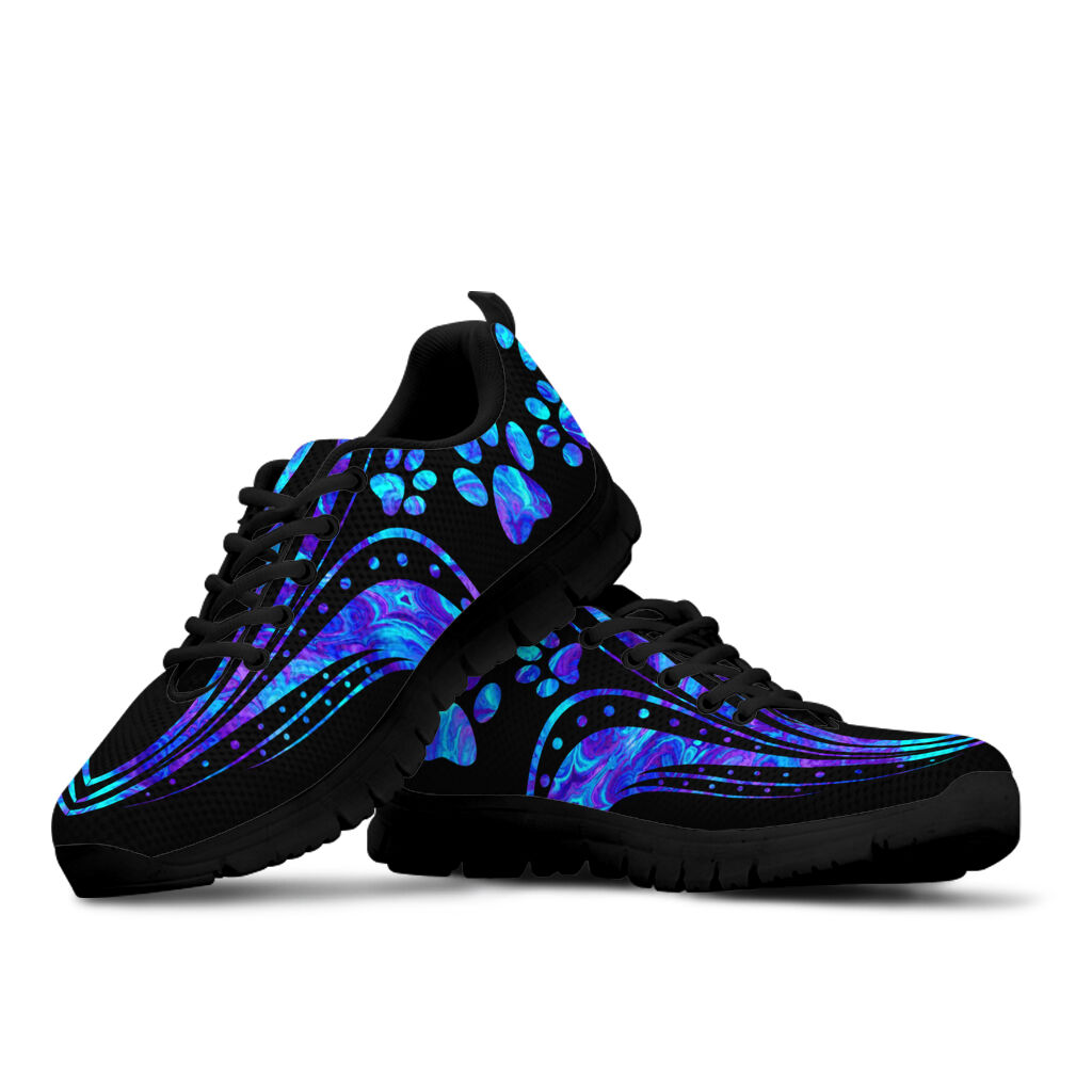 Vintage Blue Mandala Dog Sneakers 0622