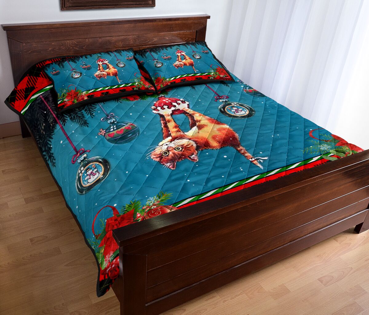 Merry And Bright Cat Quilt Set 0622