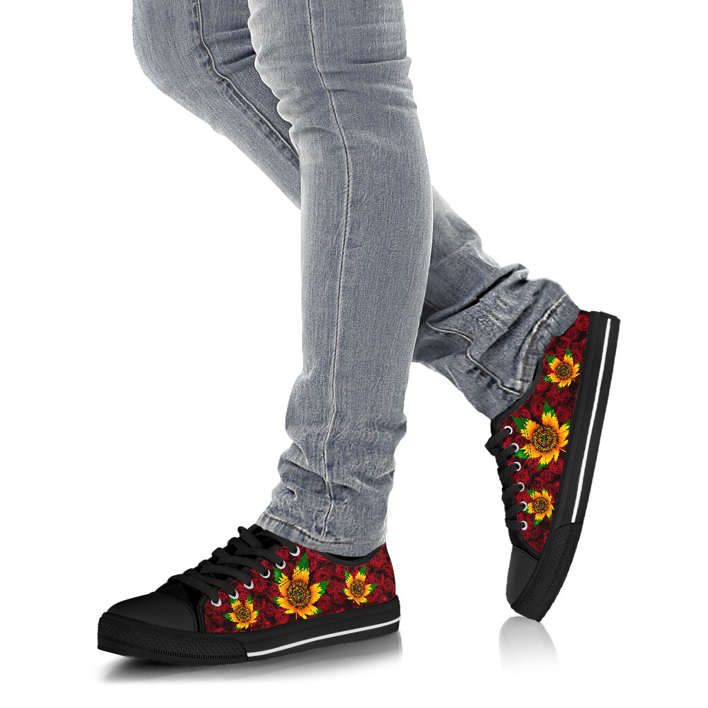 Roses And Sunflowers - Weed Low Top Shoes 0822
