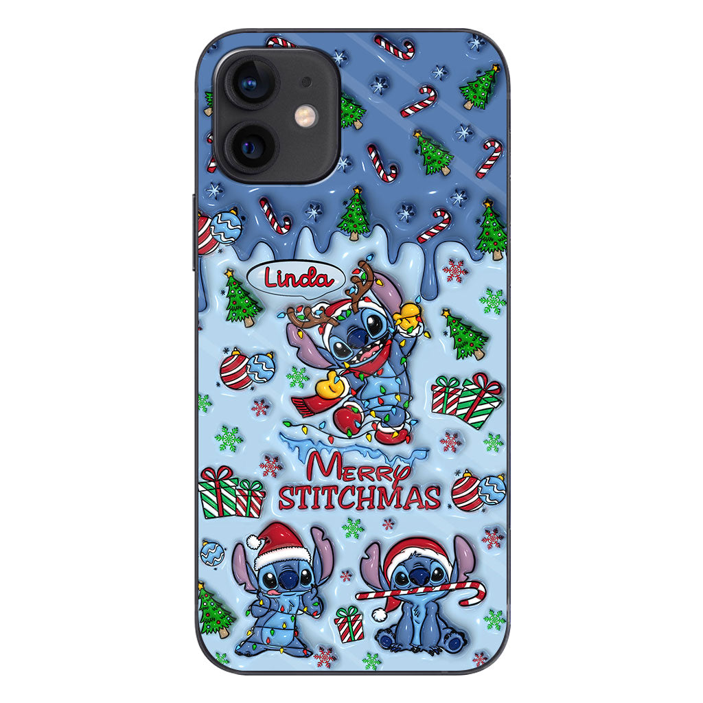 Merry Stichmas - Personalized Ohana Phone Case
