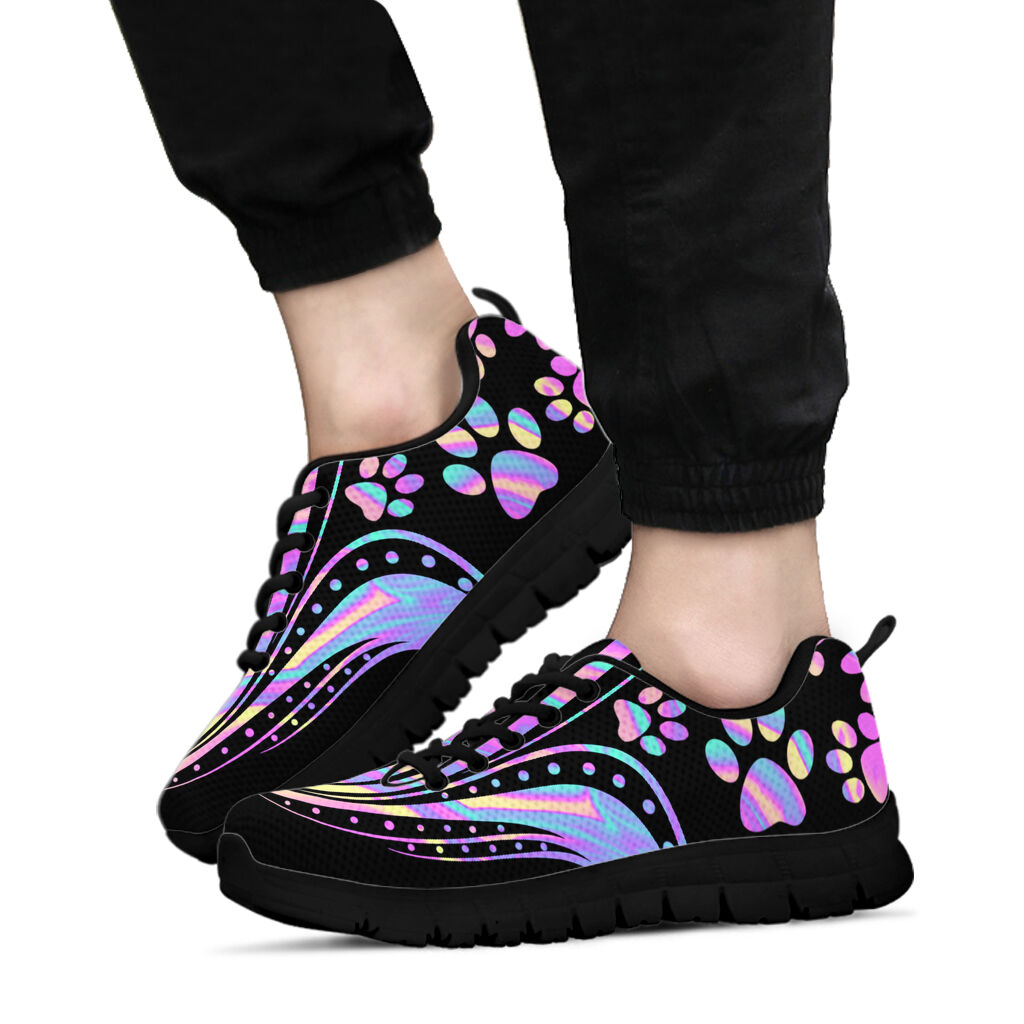 Hologram Paws Pattern Dog Sneakers 0622
