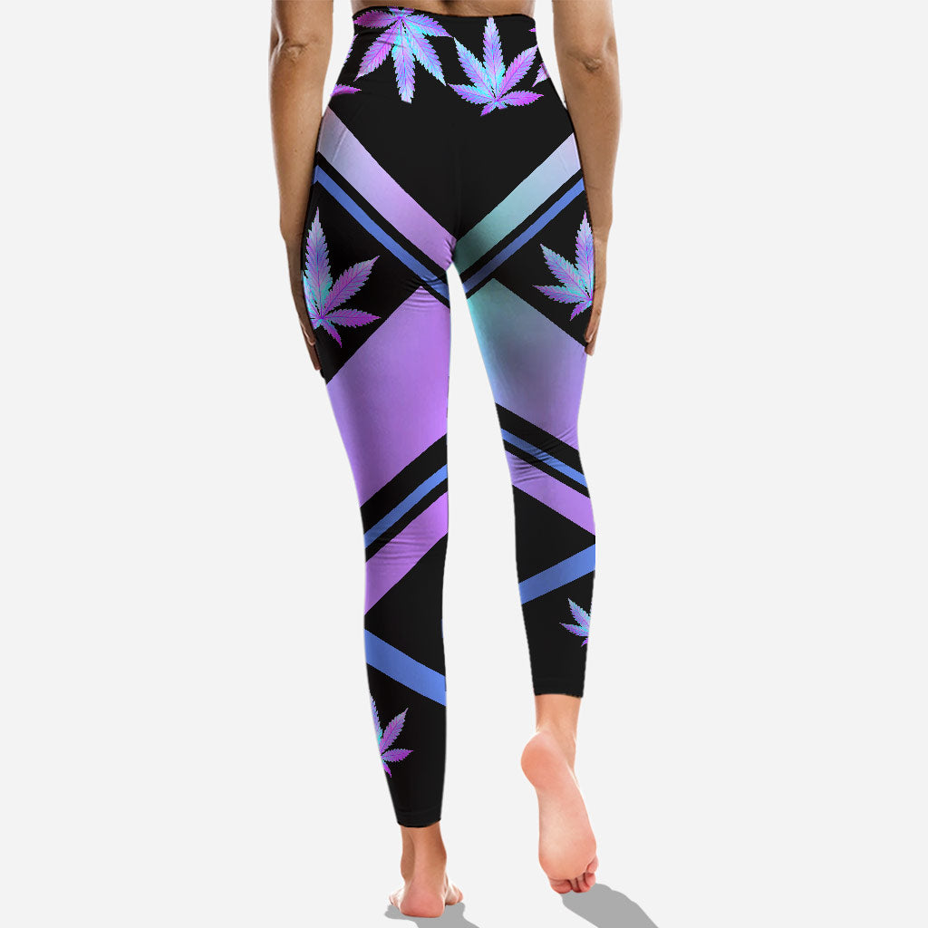 I'm Blunt Because - Weed Cross Tank Top and Leggings