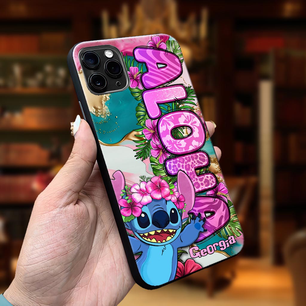 Ohana Tropical Colorful Leopard - Personalized Ohana Phone case