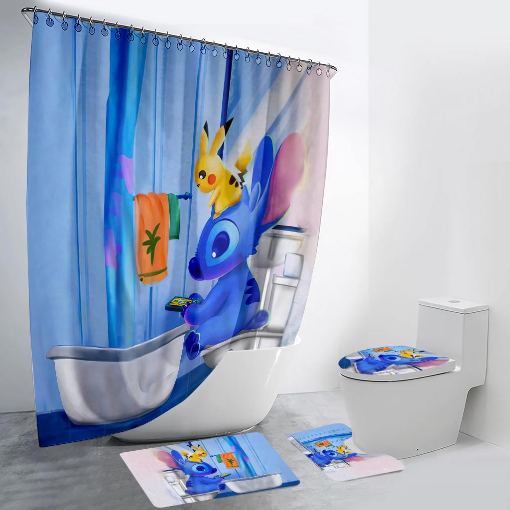 Ohana Means Family - Ohana Bathroom Curtain & Mats Set