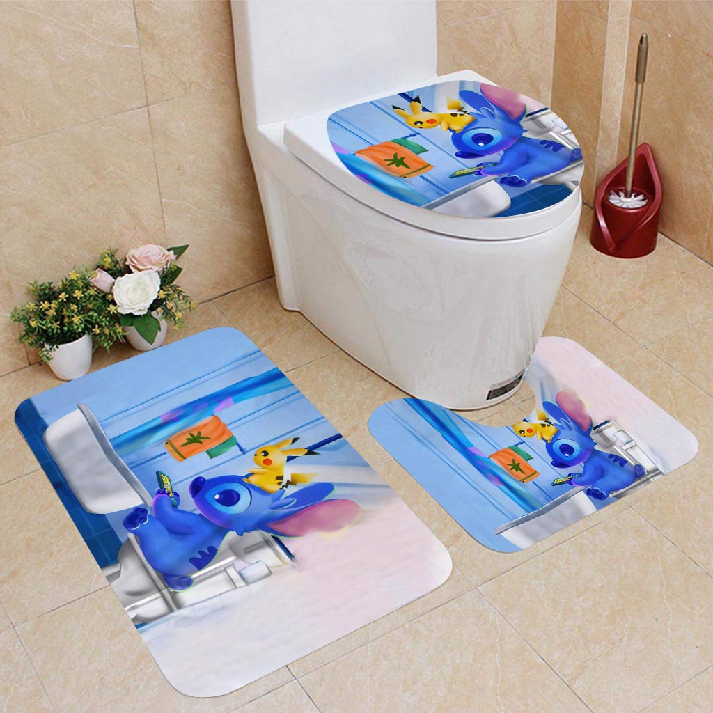 Ohana Means Family - Ohana Bathroom Curtain & Mats Set