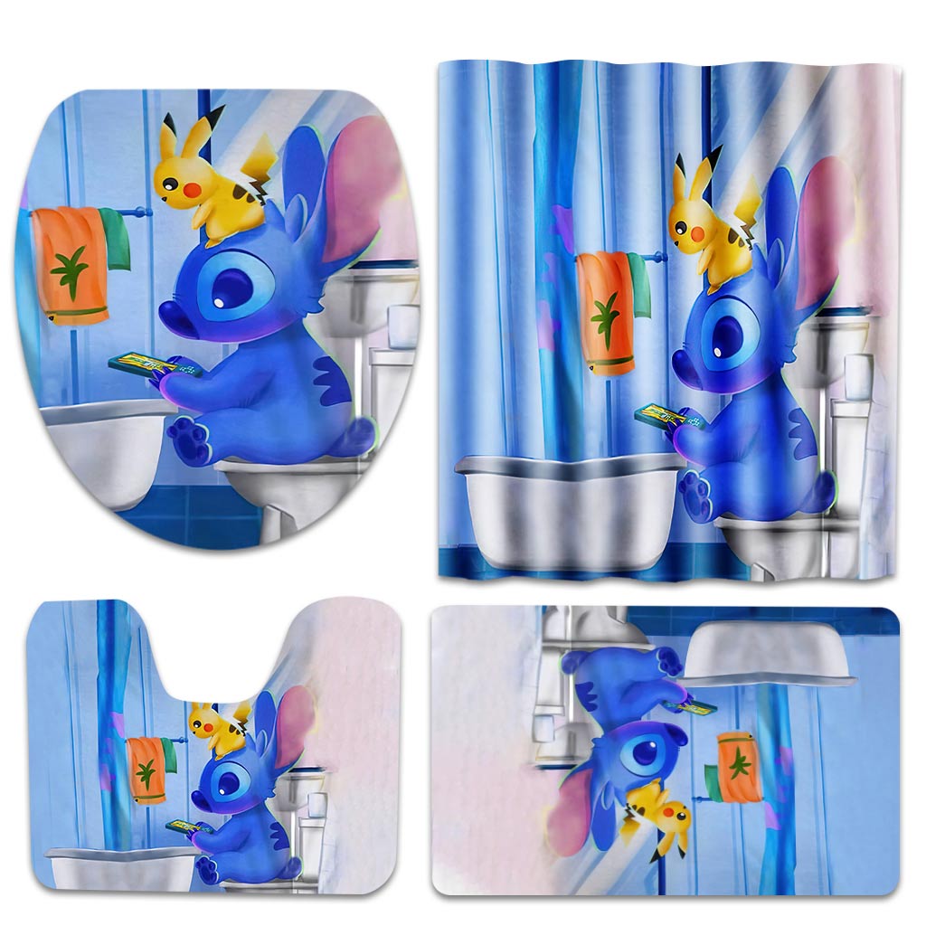 Ohana Means Family - Ohana Bathroom Curtain & Mats Set