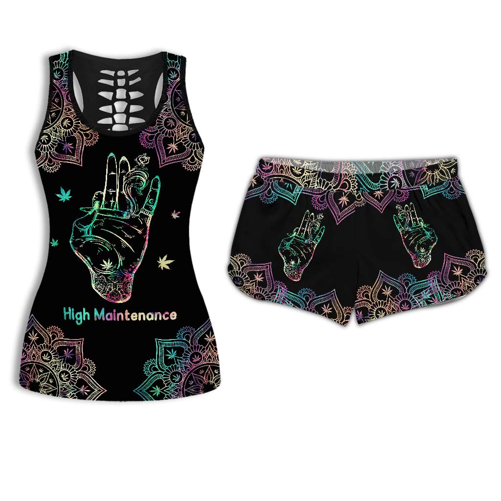 High Maintenance - Weed Hollow Tank Top and Women Shorts