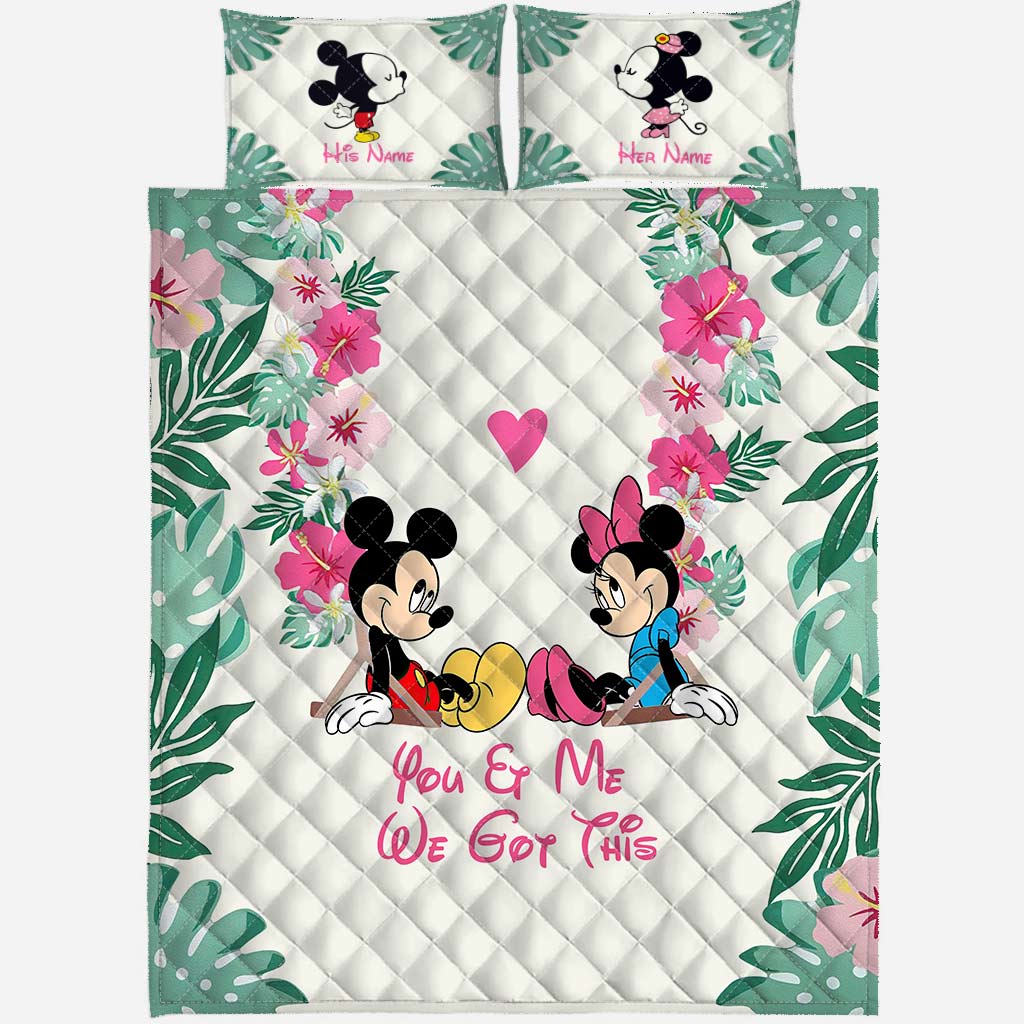 You & Me We Got This - Personalized Mouse Quilt Set