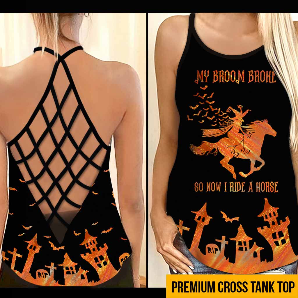 My Broom Broke - Horse Cross Tank Top