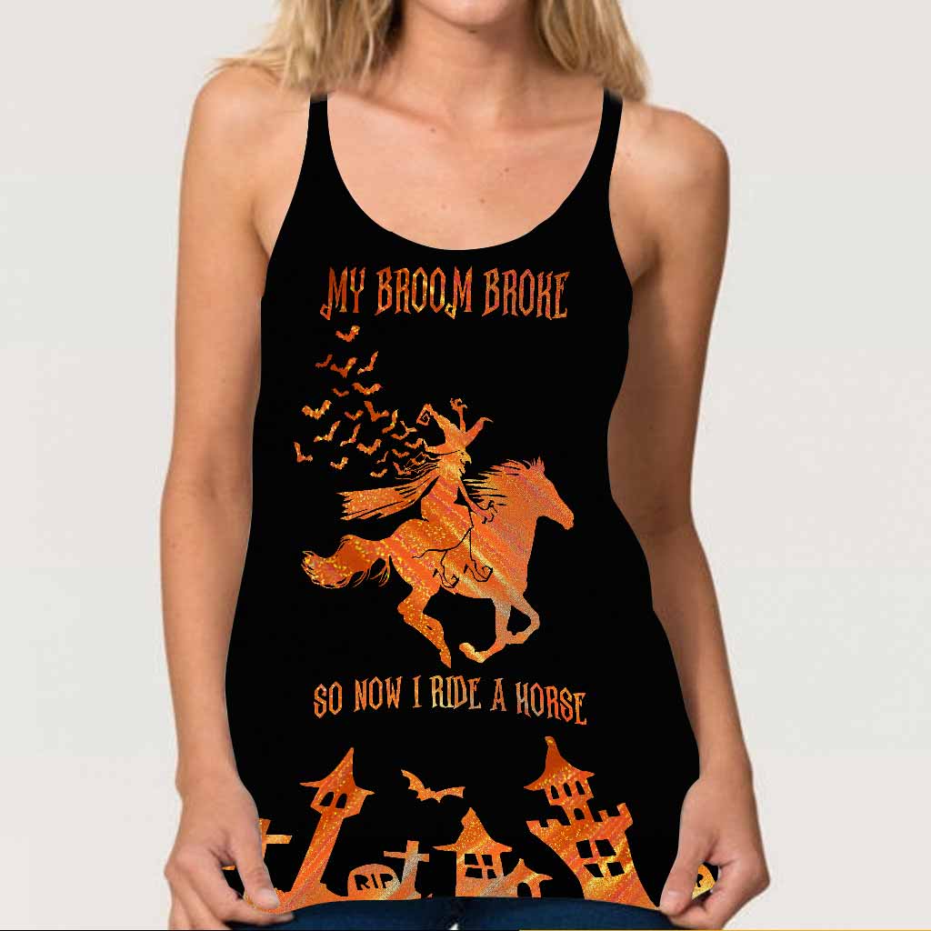 My Broom Broke - Horse Cross Tank Top
