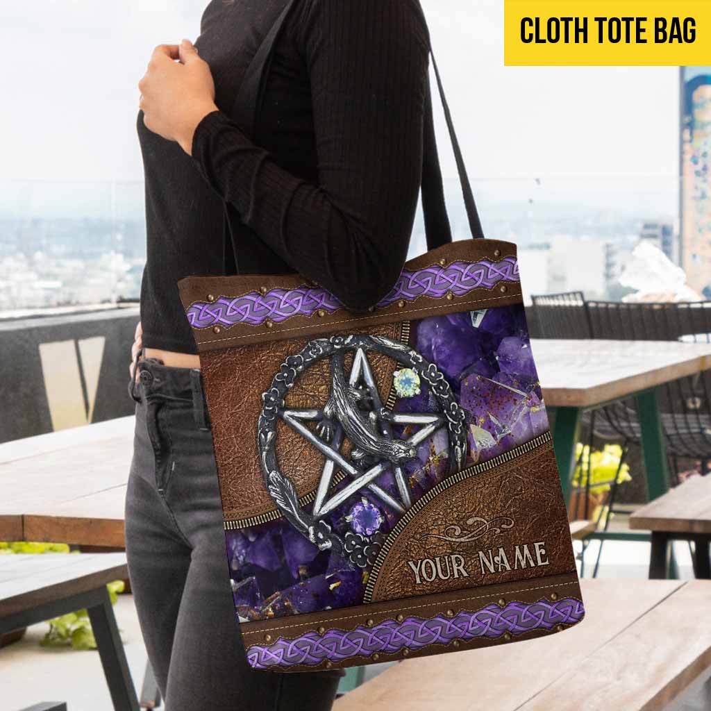 Witch Pentacle Personalized Tote Bag