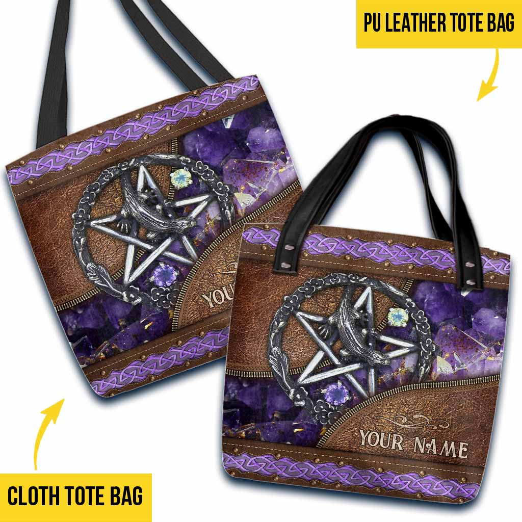 Witch Pentacle Personalized Tote Bag