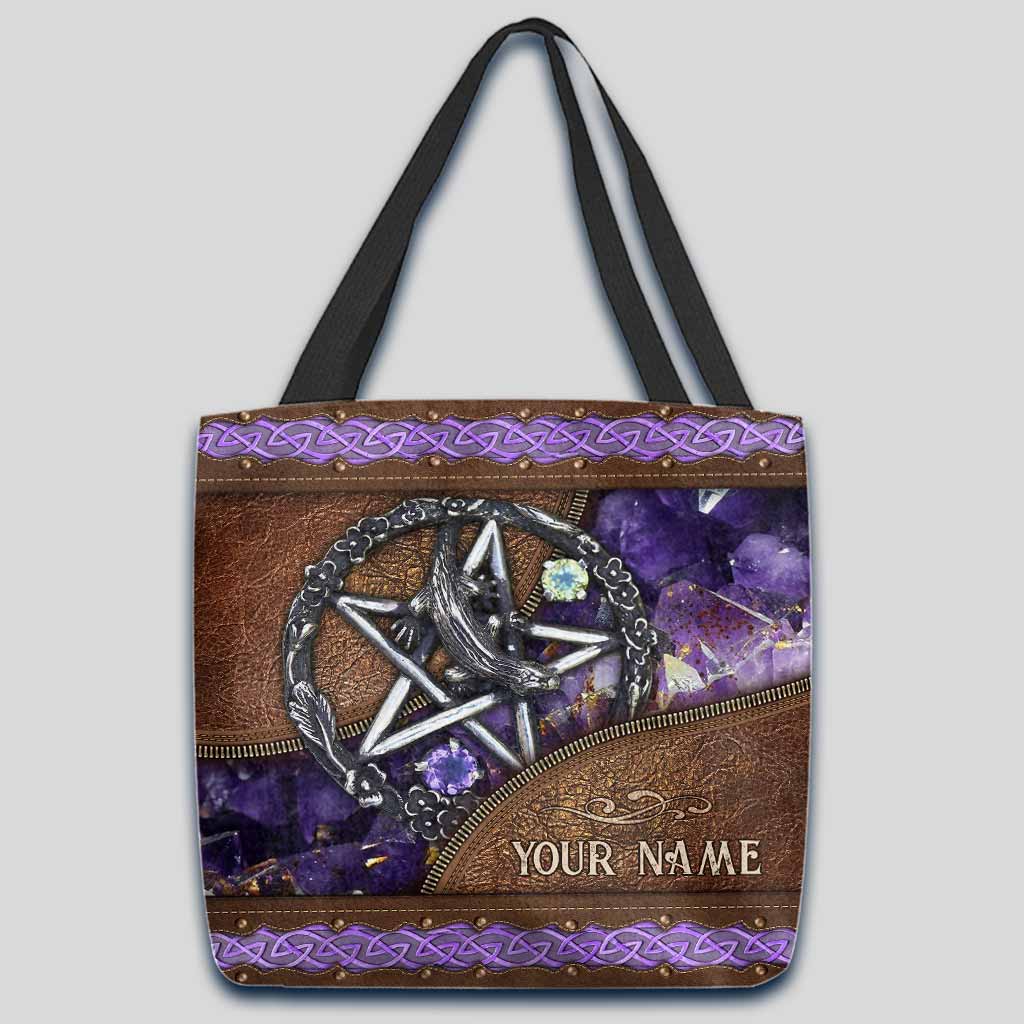 Witch Pentacle Personalized Tote Bag