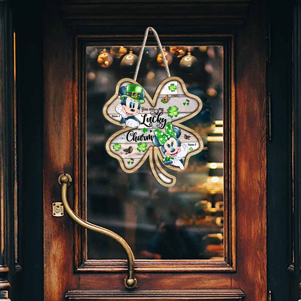 You Are My Lucky Charm - Personalized Patrick's Day Mouse Wood Sign With 3D Pattern Print