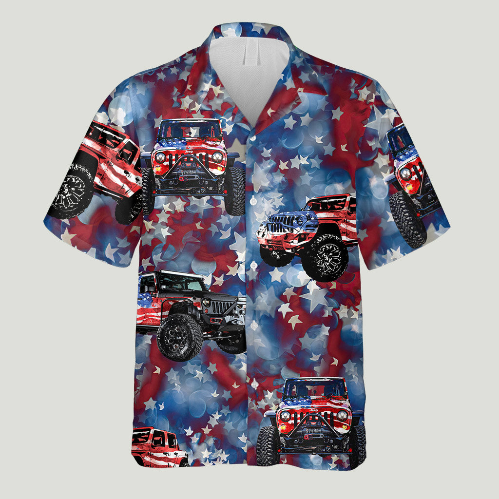 Red White And Blue - Independence Day Car Hawaiian Shirt