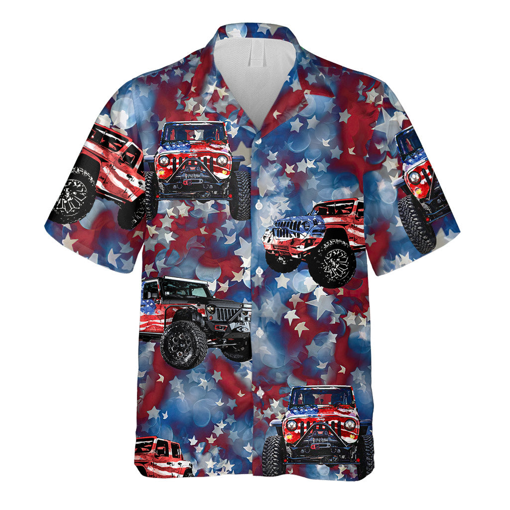 Red White And Blue - Independence Day Car Hawaiian Shirt