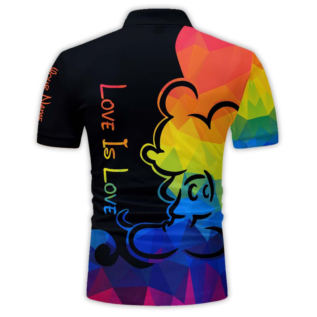 Love Is Love - Personalized LGBT Support Polo Shirt