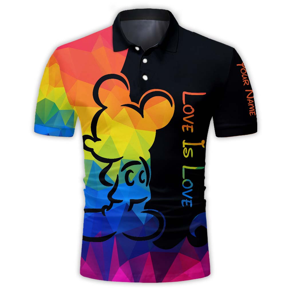 Love Is Love - Personalized LGBT Support Polo Shirt
