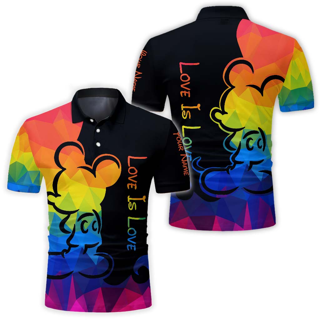 Love Is Love - Personalized LGBT Support Polo Shirt
