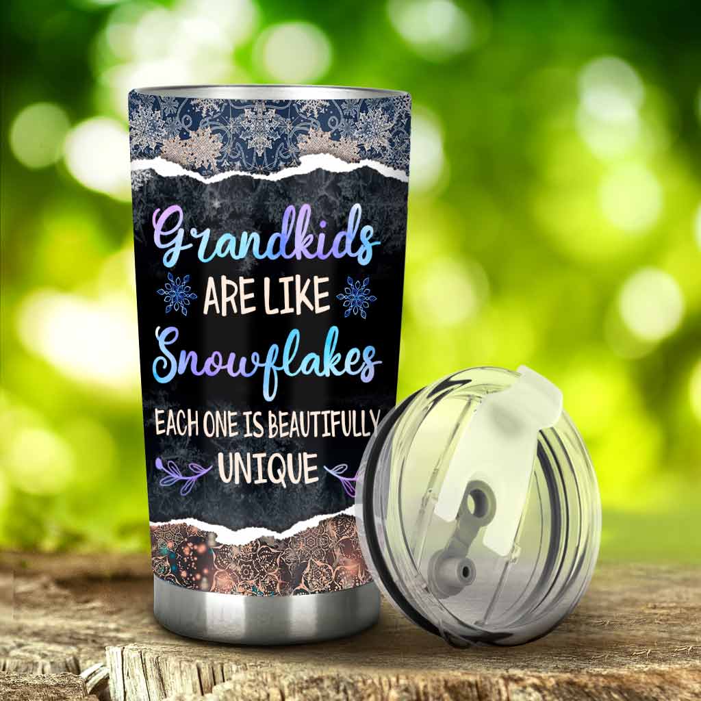 Grandkids Are Like Snowflakes - Personalized Christmas Grandma Tumbler