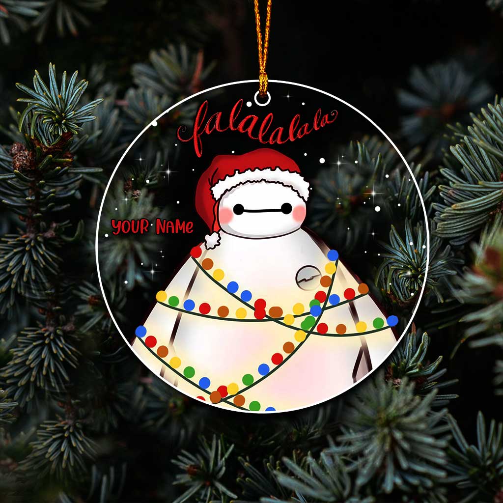Falalalala - Personalized Christmas Mouse Transparent Ornament