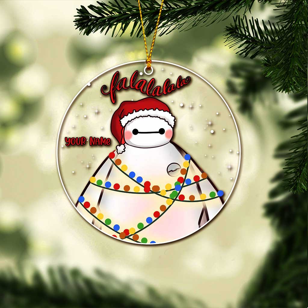 Falalalala - Personalized Christmas Mouse Transparent Ornament