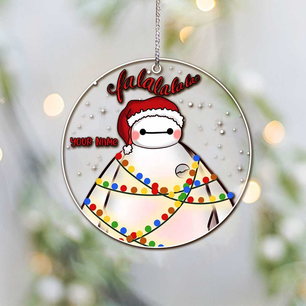 Falalalala - Personalized Christmas Mouse Transparent Ornament