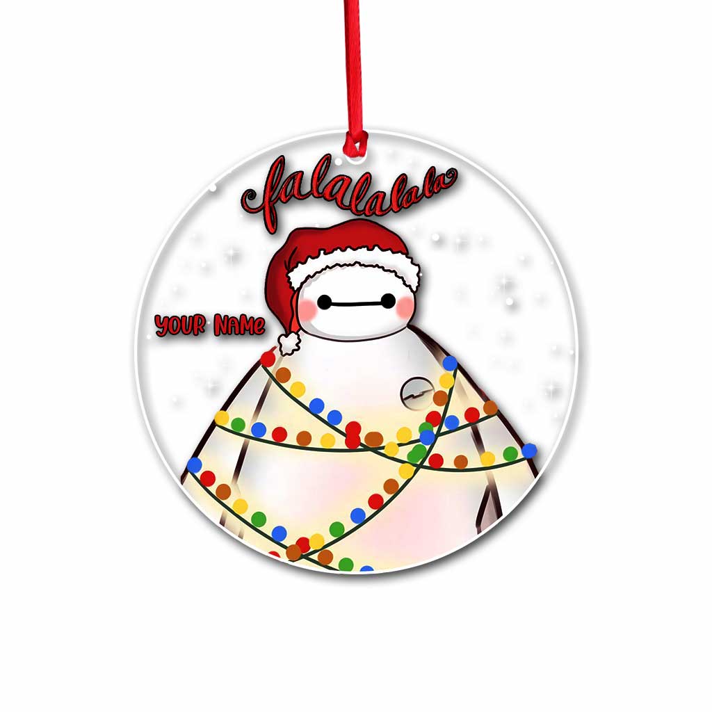 Falalalala - Personalized Christmas Mouse Transparent Ornament