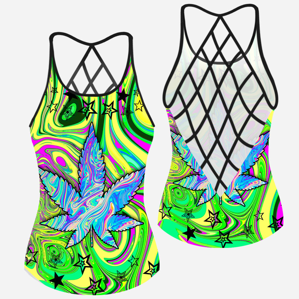 Pretty Little Pothead - Weed Cross Tank Top