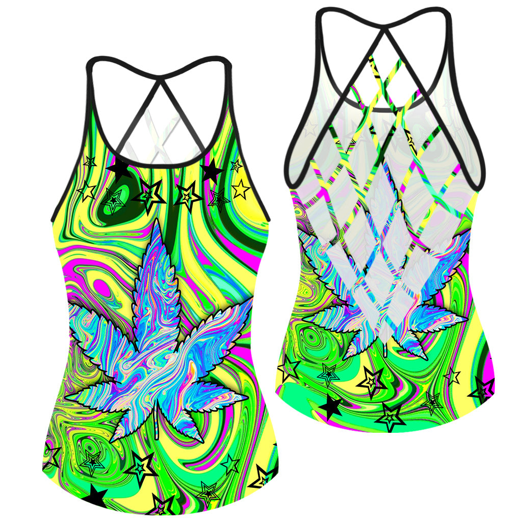 Pretty Little Pothead - Weed Cross Tank Top