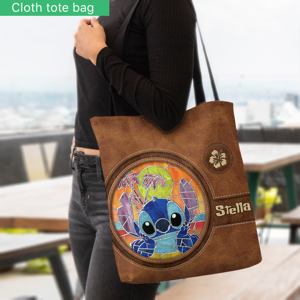 Stained Glass Hawaii - Personalized Ohana Tote Bag