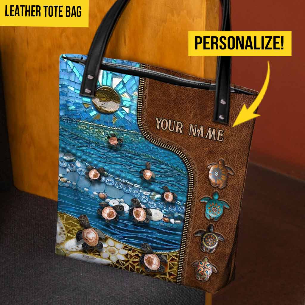 Salty Lil' Beach - Turtle Personalized Tote Bag