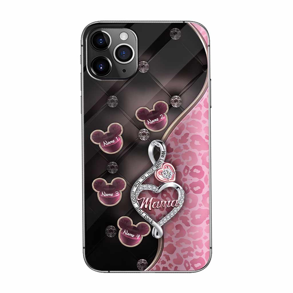 To The Moon And Back Rose Gold - Personalized Mother's Day Mouse Phone Case
