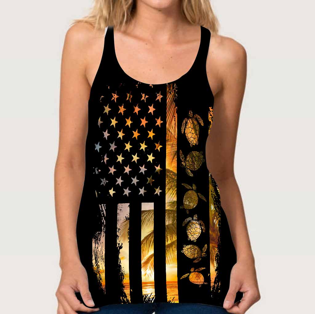 America - Turtle Cross Tank Top