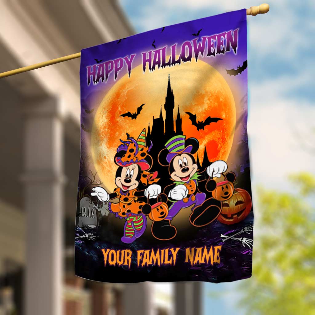 Happy Halloween - Personalized Mouse House Flag