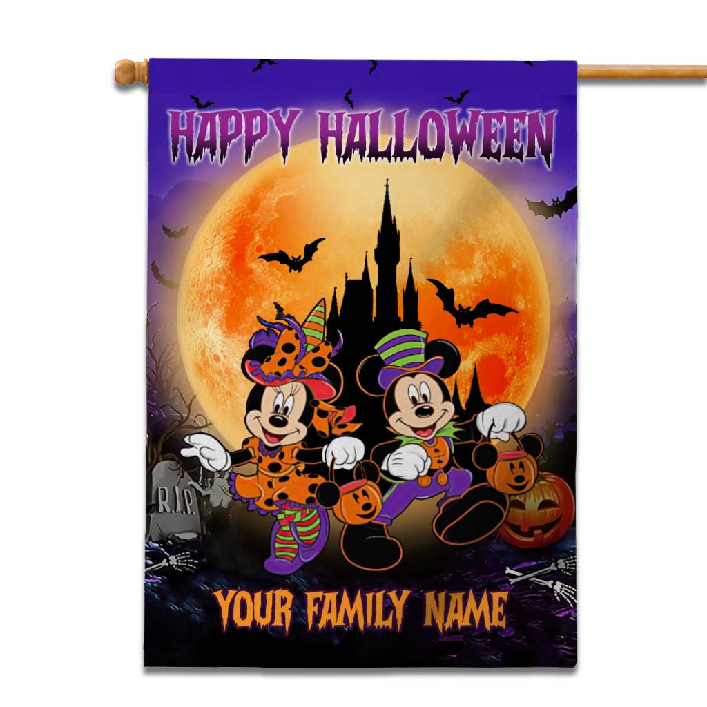 Happy Halloween - Personalized Mouse House Flag