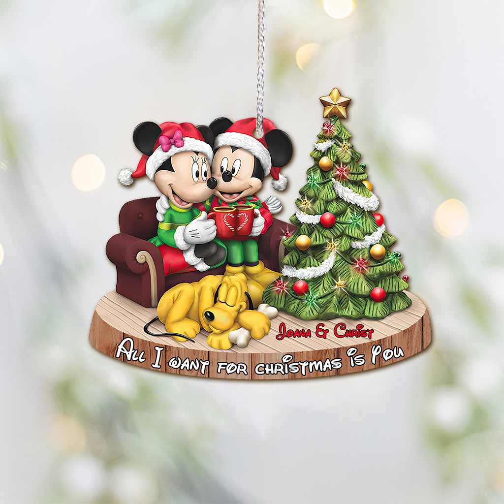 Magical Love - Personalized Christmas Mouse Ornament (Printed On Both Sides)
