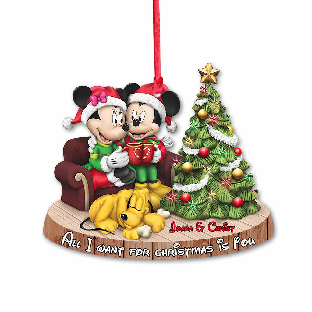 Magical Love - Personalized Christmas Mouse Ornament (Printed On Both Sides)