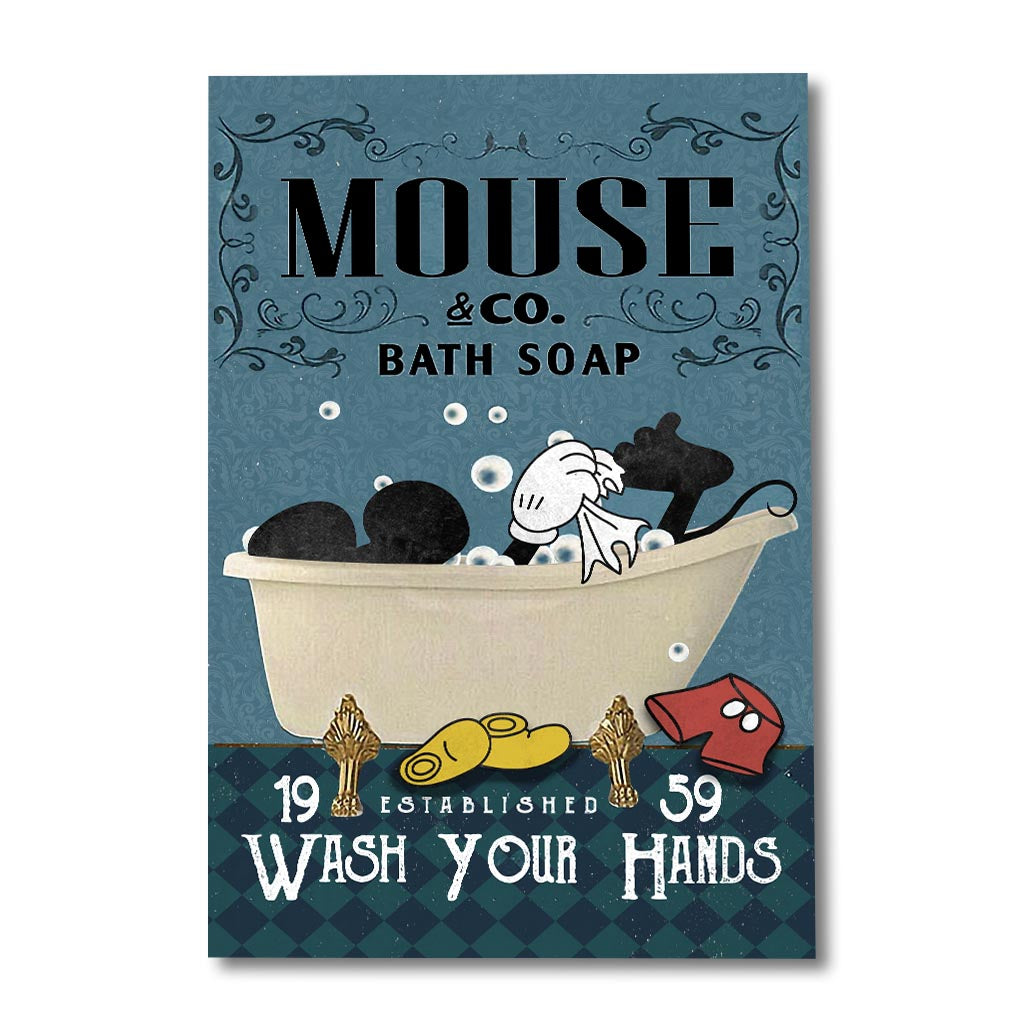 Wash Your Hands - Mouse Canvas And Poster