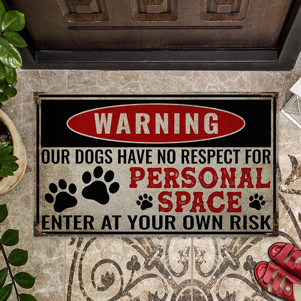 Warning - Dog Doormat