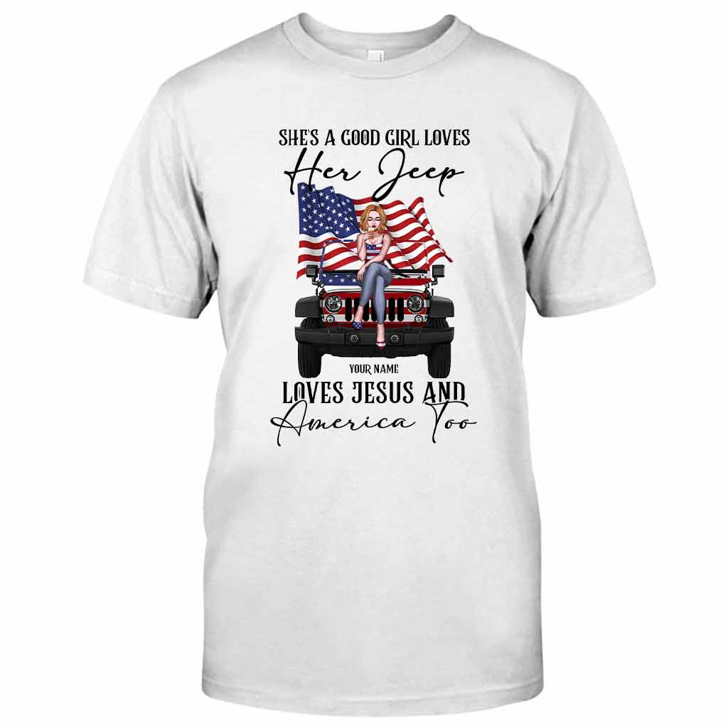 She's A Good Girl Loves Her Jp - Personalized Independence Day Car T-shirt and Hoodie
