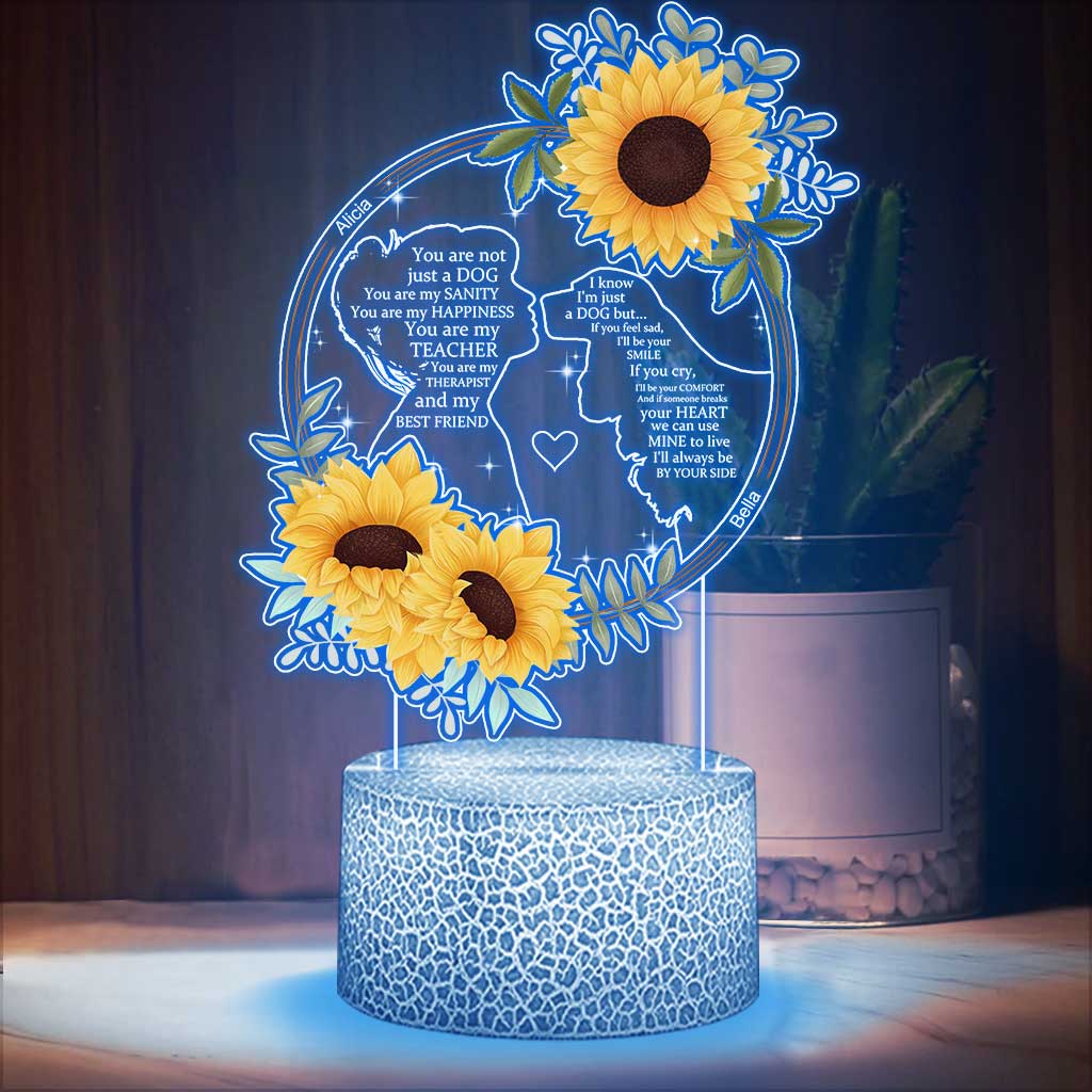You Are Not Just A Dog - Personalized Dog Shaped Plaque Light Base