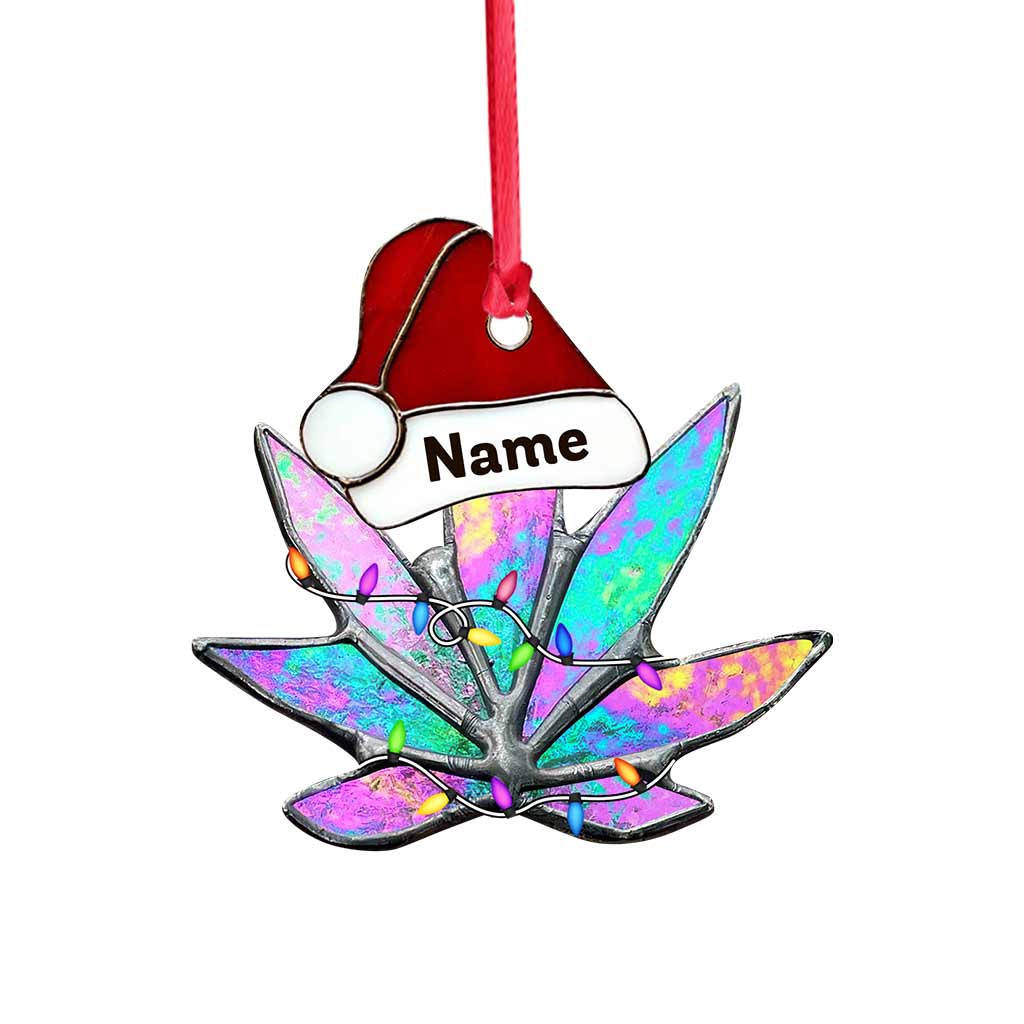 Jolly Leaf - Personalized Christmas Weed Ornament With 3D Pattern Print (Printed On Both Sides)