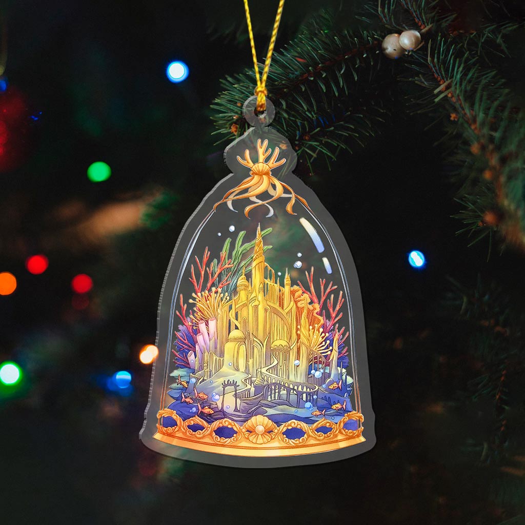 Under the Sea Castle - Christmas Mouse Transparent Ornament