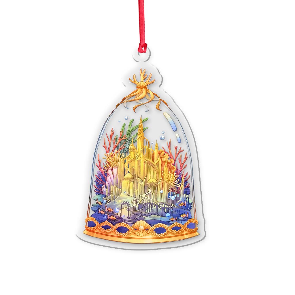Under the Sea Castle - Christmas Mouse Transparent Ornament