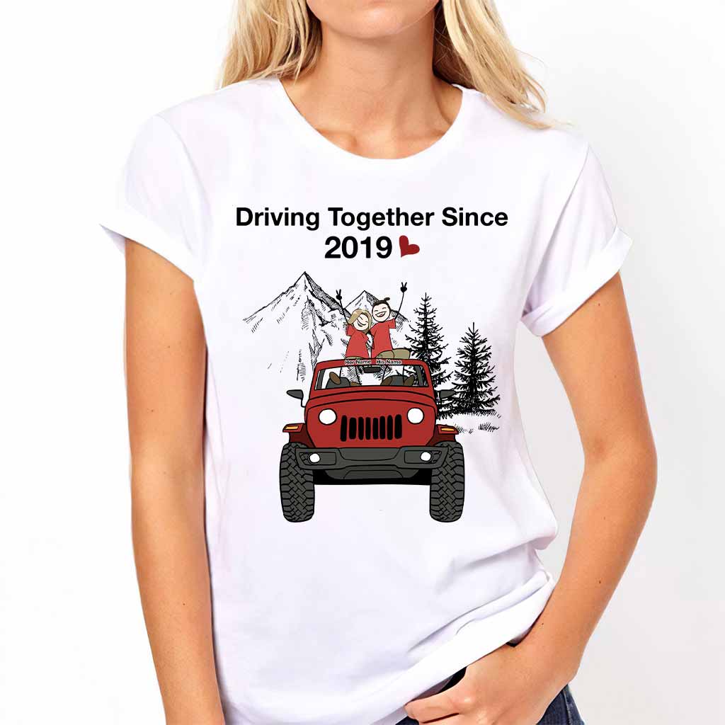 Driving Together Since - Personalized Couple Car T-shirt and Hoodie