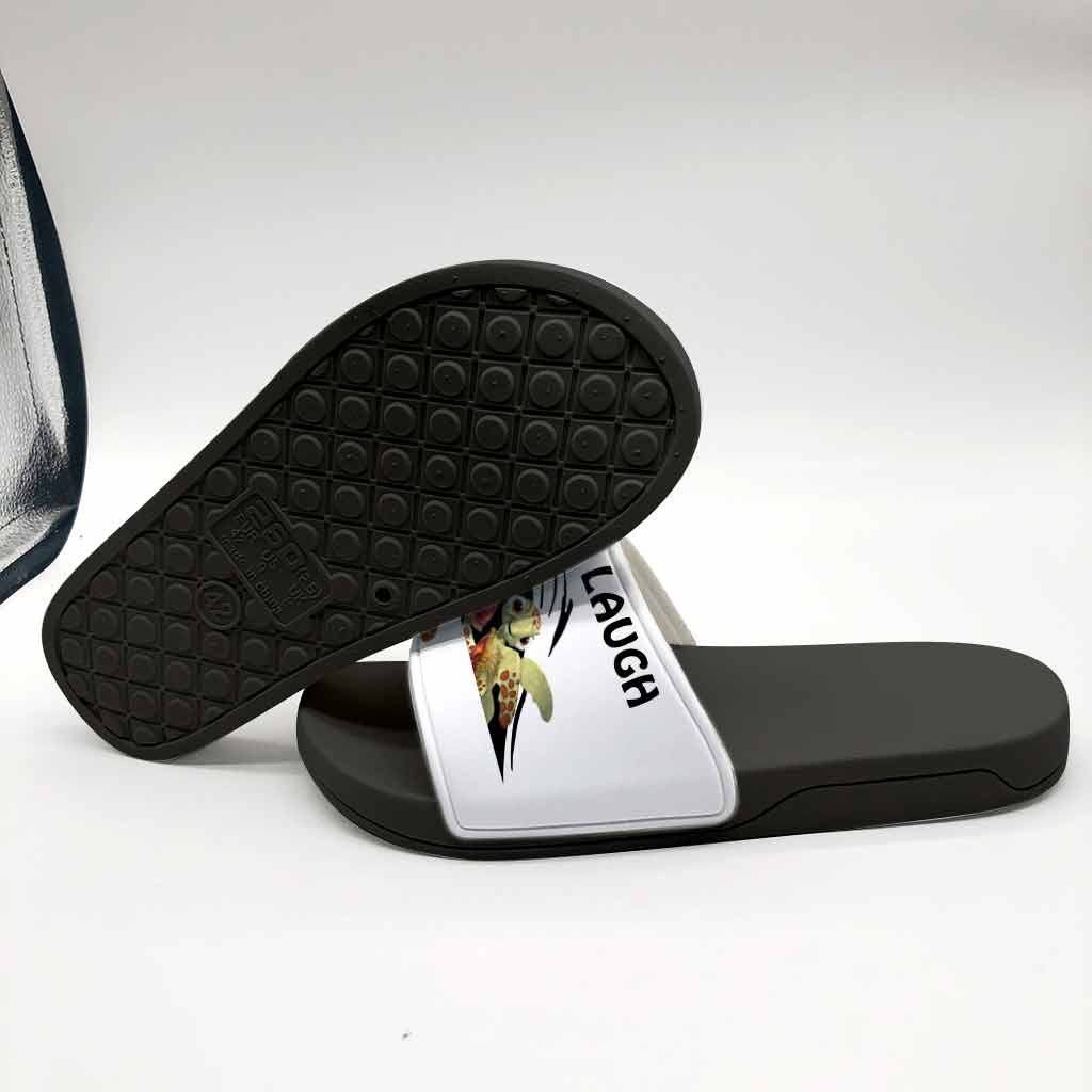 Live Love Laugh - Turtle Slide Sandals